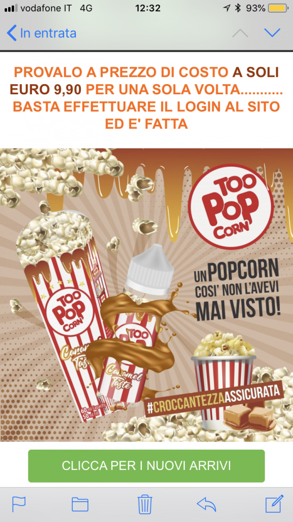 Liquido too pop corn - Liquidi e ricette