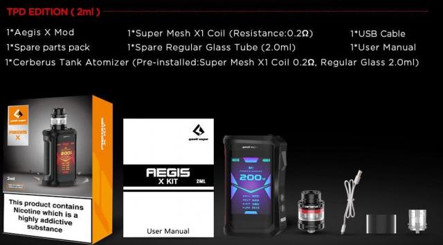 geekvape aegis x manual Aegis x mod 200w by geekvape - Box Mods