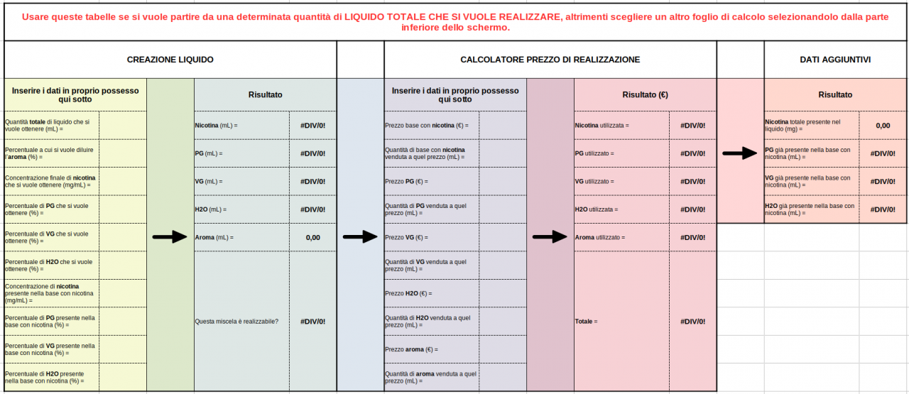 Calcolatore liquidi (quantit, proporzioni, prezzo, unione di due liquidi,  correzione di un liquido) - Liquidi e ricette - Svapo.it