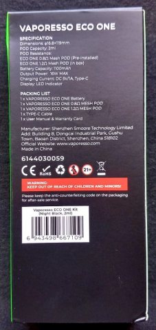 Vaporesso eco one kit - Micro, mini, pod, eGo, e-cigars - Svapo.it